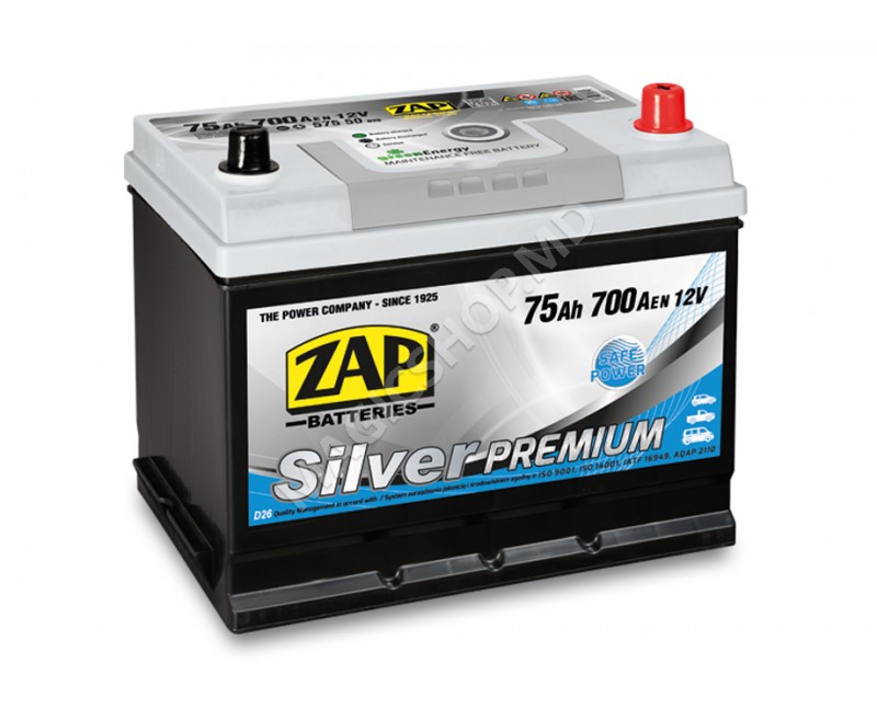 Аккумулятор ZAP 75 Ah Silver Premium Japan Cars 